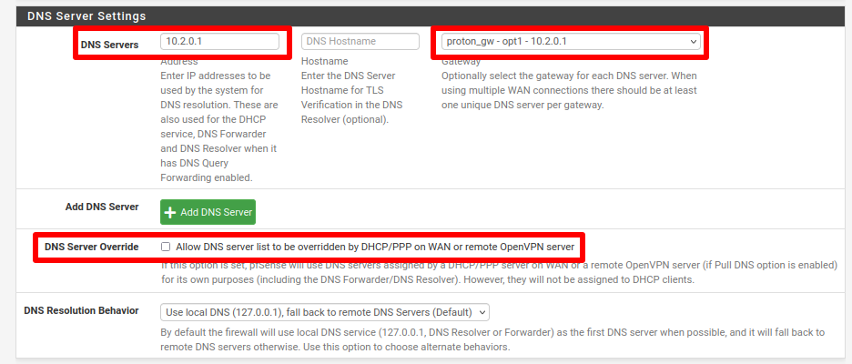 Configure DNS Settings 1