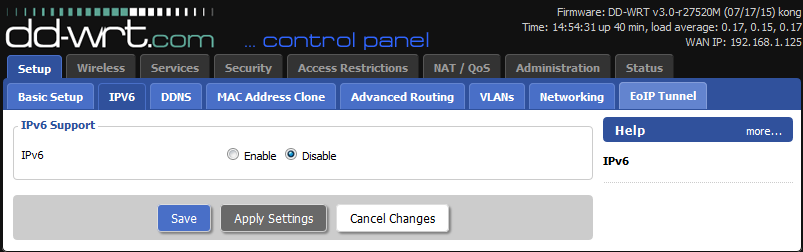 Disable IPv6