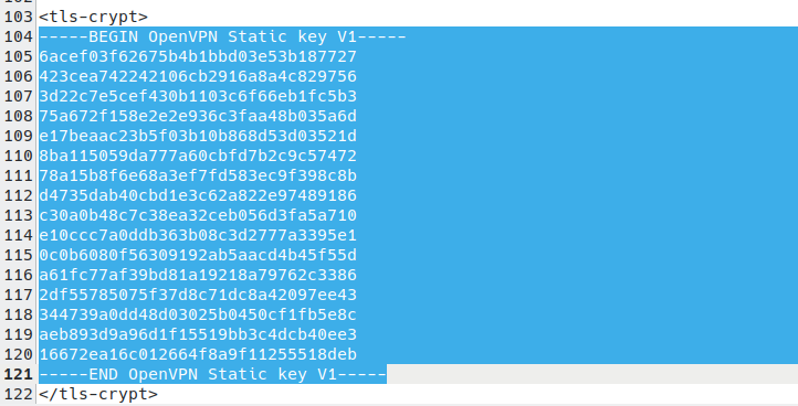 The OpenVPN Static key