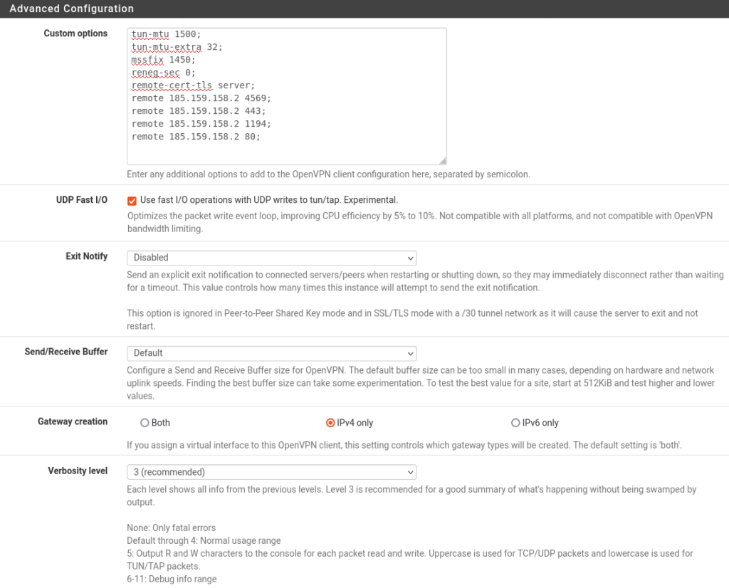 Configure the OpenVPN Client 6