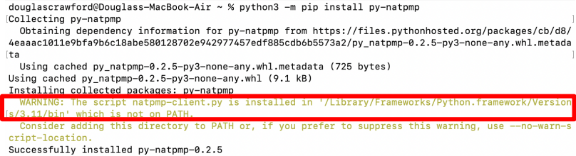 Install py-natpmp