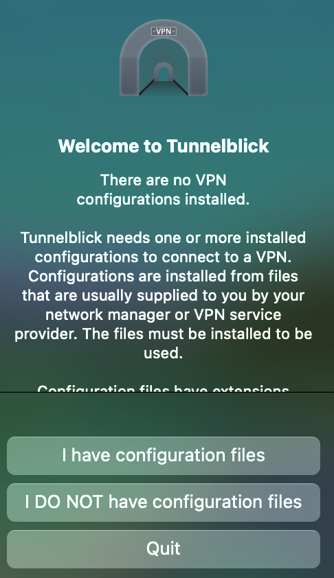 tunnelblick config files