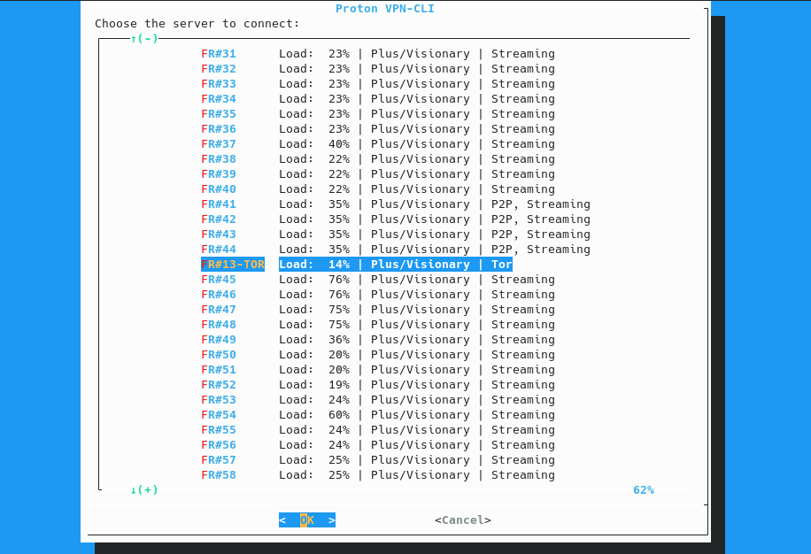 Connect to Tor servers using the Linux CLI