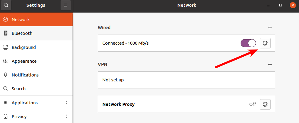 Find your network connection