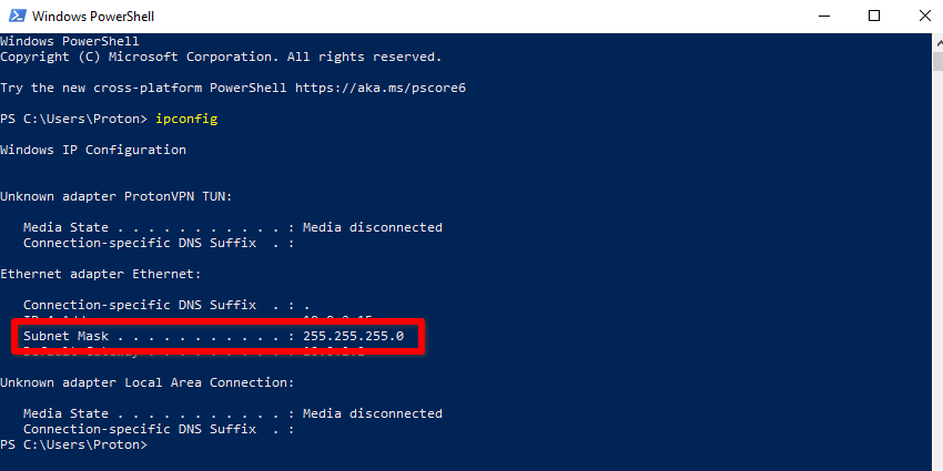 How to find your subnet mask settings